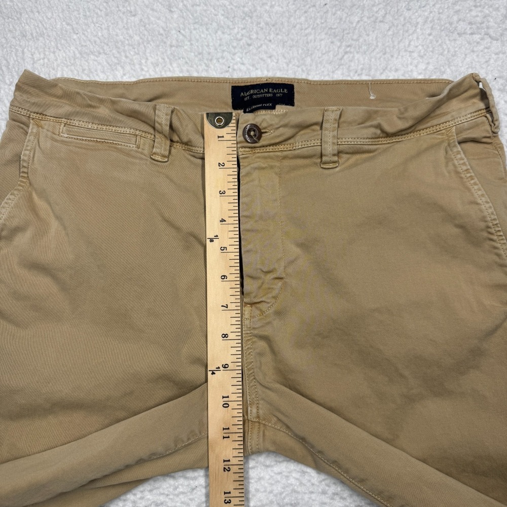 American Eagle Extreme Flex 4 Slim Straight Leg Chino Pants Beige Men's 34x34 - Picture 10 of 14